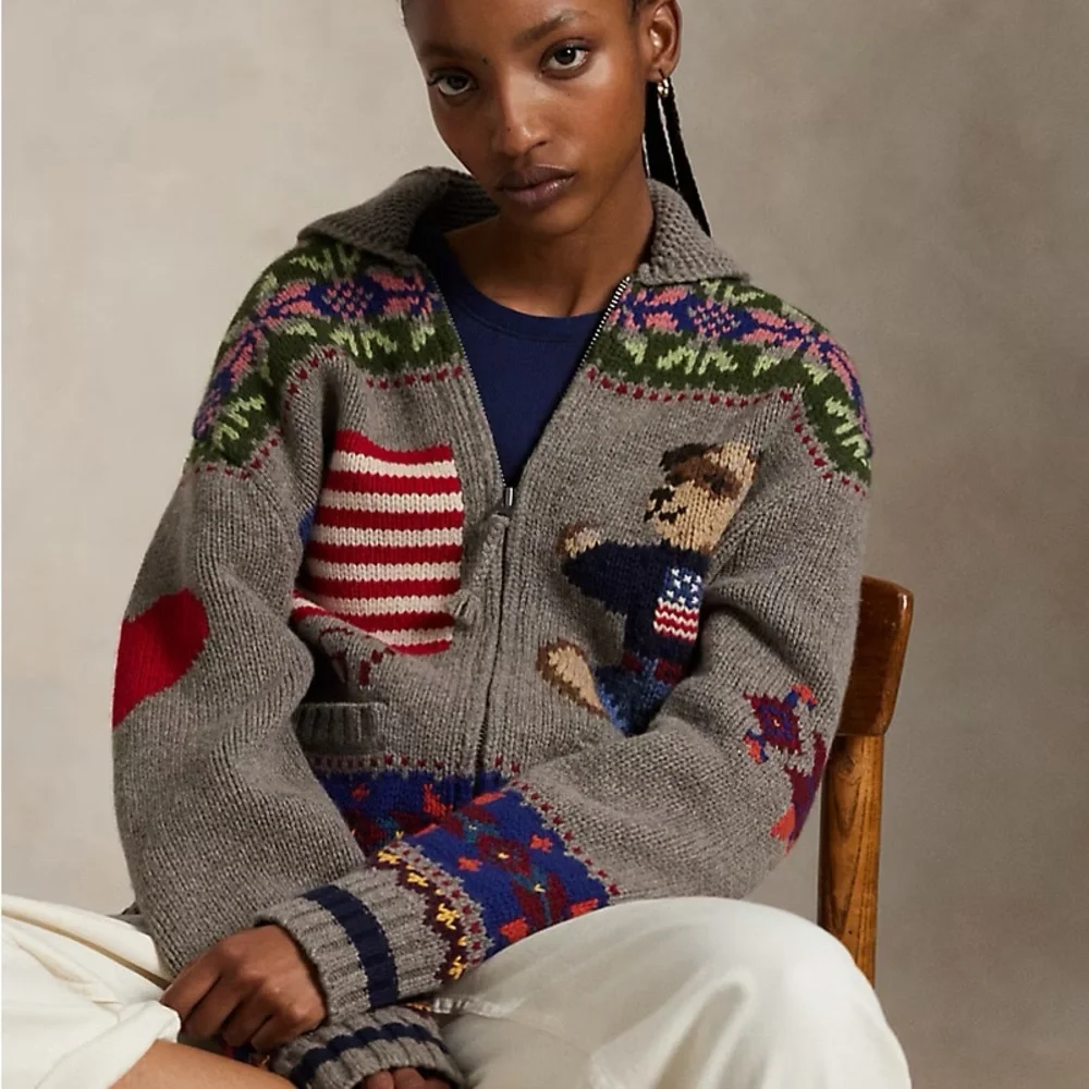 Polo Bear Wool Zip Cardigan - Picture 3 of 9